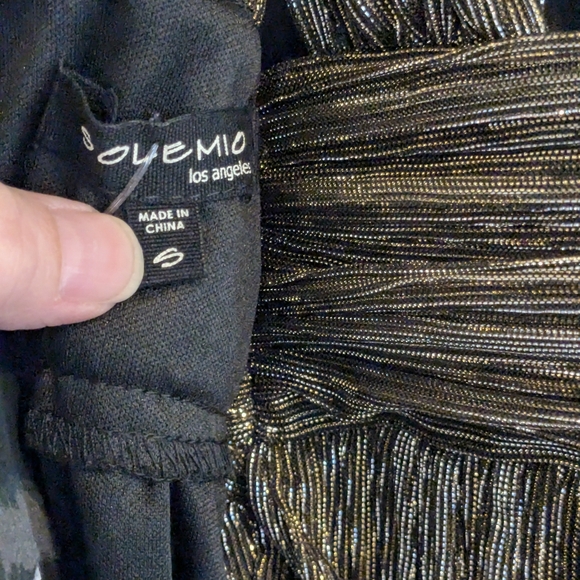 NWT!! Solemio Shimmer Twisted Back Maxi Dress, Sz. SMALL - Picture 3 of 9